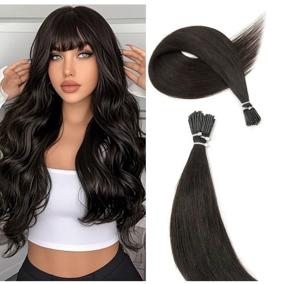 Boymia Other - Tip Hair Extensions Human Hair, 16 InchNature Black Silky Straight christmas
